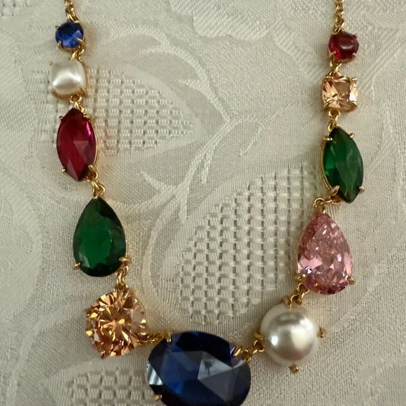 Kate Spade  Candy Shop Multicolor Gemstone Necklace with pink dust bag - Picture 3 of 6